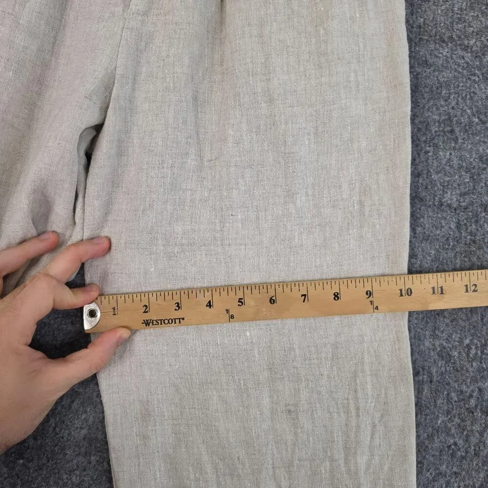 Reformation Pants 2 Mason Linen Pleated Wide Leg Beige Casual Summer Office Work